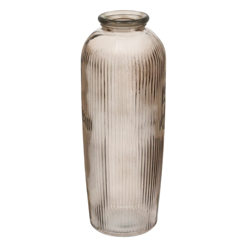 Vase en verre transparent pour décoration intérieure - 7 x 7 x 30