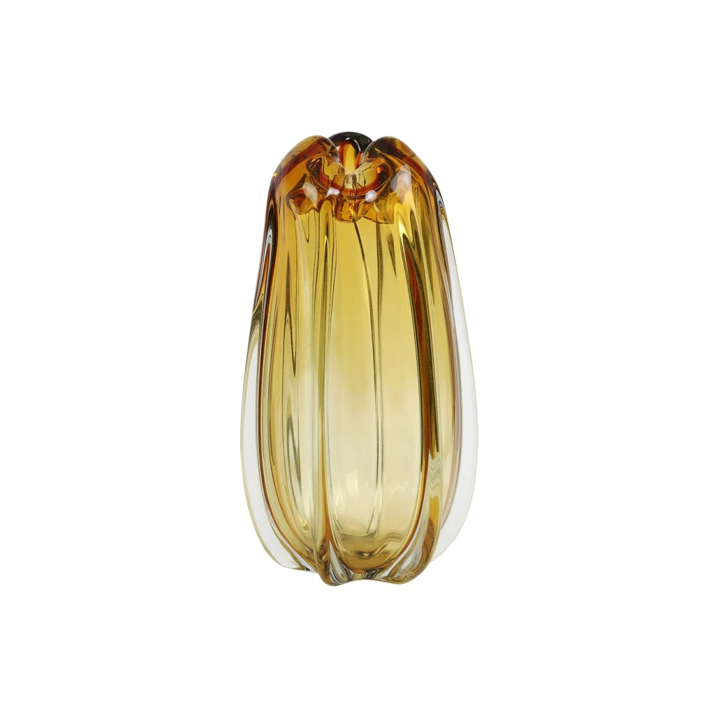 Vase décoratif en verre transparent pour intérieur - 15 x 10 x 25