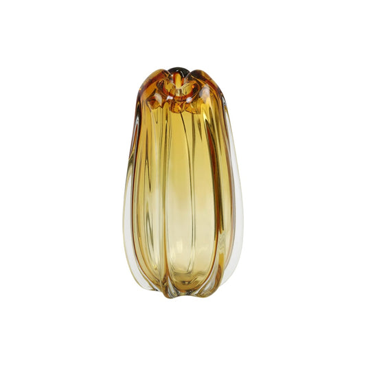 Vase décoratif en verre transparent pour intérieur - 15 x 10 x 25