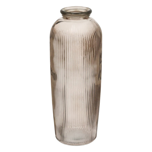Vase en verre transparent pour décoration intérieure - 7 x 7 x 30