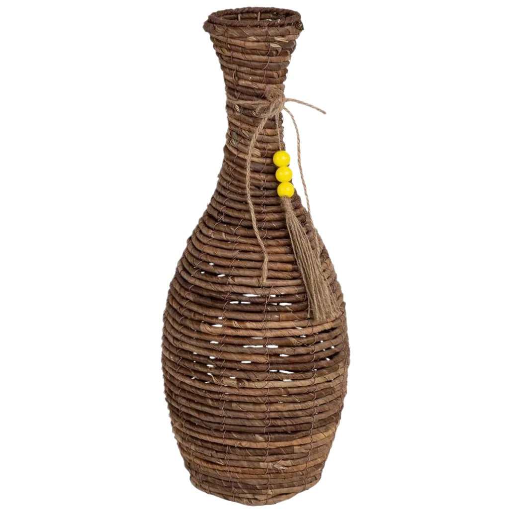 Vase décoratif en osier pour intérieur et extérieur - 20 x 10 x 50