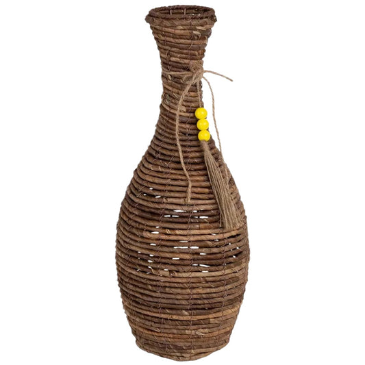Vase décoratif en osier pour intérieur et extérieur - 20 x 10 x 50